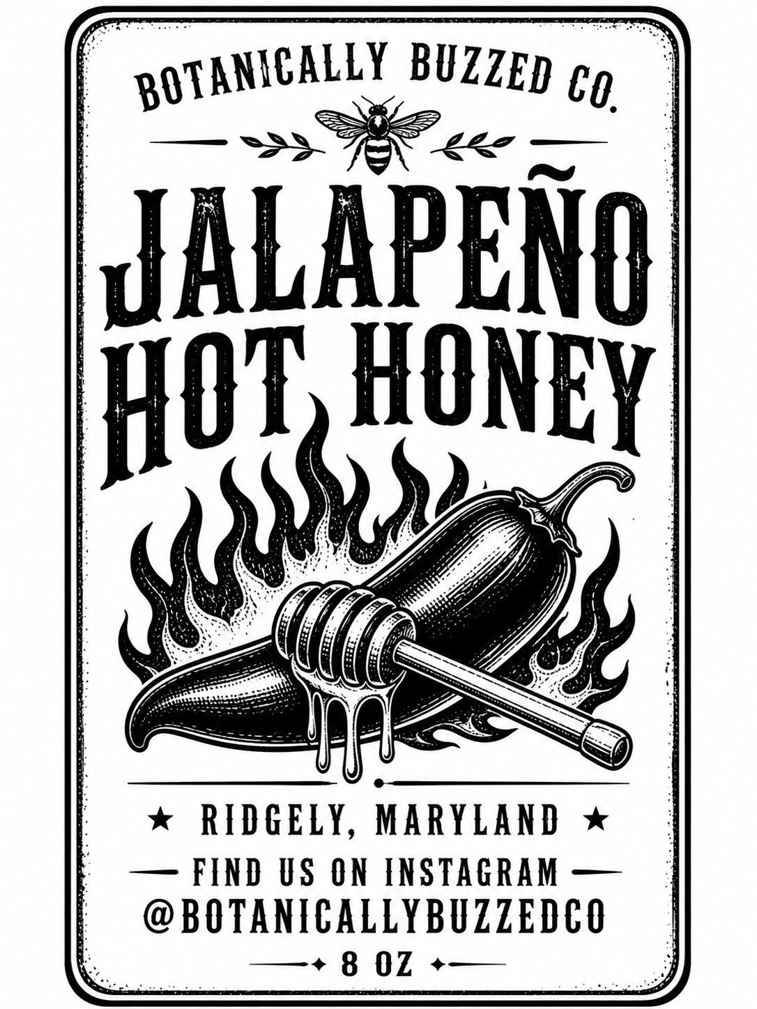 8 oz Jalapeno Hot Honey