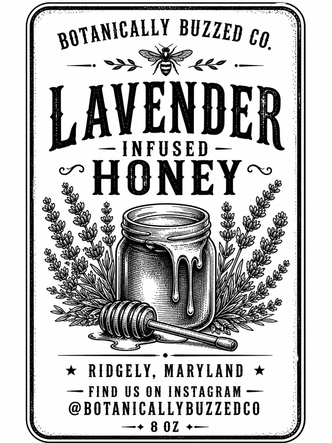 8 oz Lavender Honey